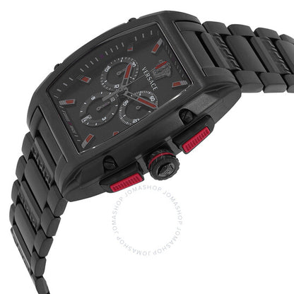 ساعة دومينوس كرونوغراف كوارتز للرجال من فيرساتشي، مينا سوداء