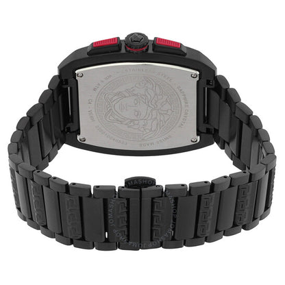 ساعة دومينوس كرونوغراف كوارتز للرجال من فيرساتشي، مينا سوداء