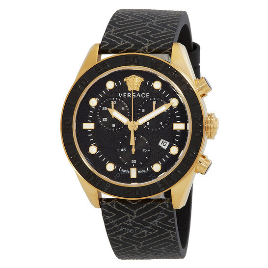 Versace, Greca Dome Chronograph Quartz Black Dial Men's Watch