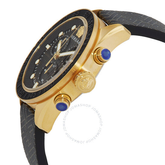 Versace, Greca Dome Chronograph Quartz Black Dial Men's Watch
