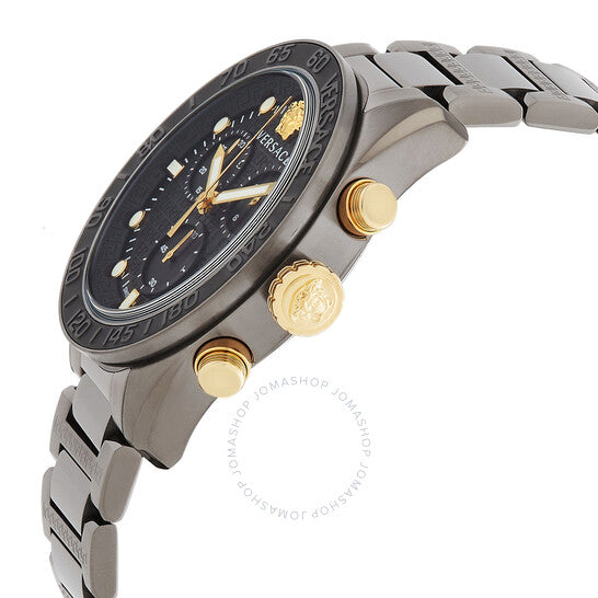 Versace, Greca Dome Chronograph Quartz Black Dial Men's Watch