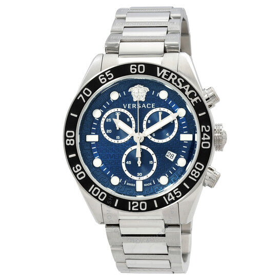 Versace, Greca Dome Chronograph Quartz Blue Dial Men's Watch