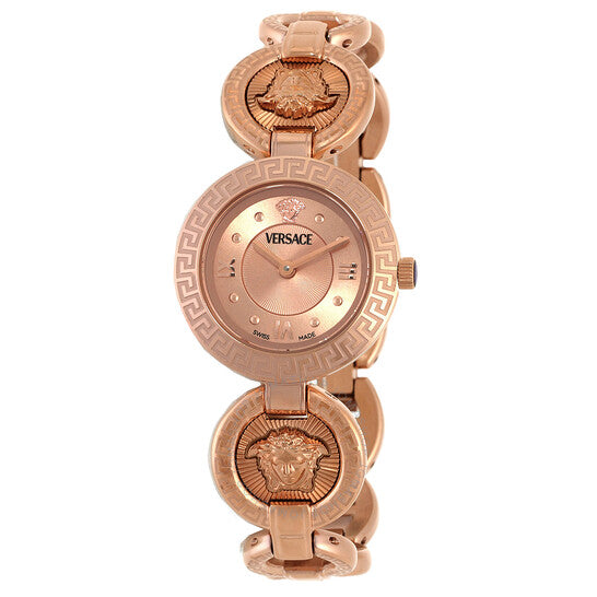 Versace, Greca Jewel Quartz Rose Gold Dial Ladies Watch