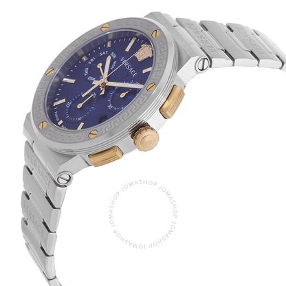Versace, Greca Logo Chronograph Quartz Blue Dial Men's Watch