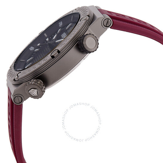 Versace, Greca Logo Diver Quartz Black Dial Men's Watch