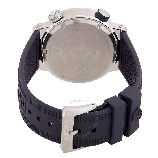 ساعة فيرساتشي للرجال من غريكا كوارتز بمينا زرقاء