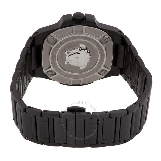 ساعة فيرساتشي جريسكا رياكشن كوارتز للرجال بمينا سوداء