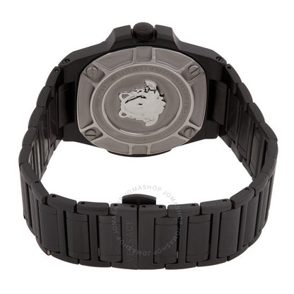 ساعة فيرساتشي جريسكا رياكشن كوارتز للرجال بمينا سوداء