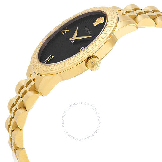 ساعة فيرساتشي جريكاسي سيجنتشر سوداء للنساء