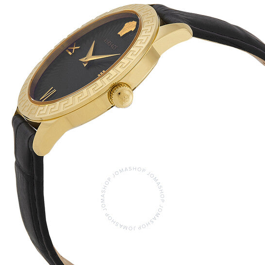 ساعة فيرساتشي، جريكا سيجنتشر كوارتز بمينا سوداء للسيدات