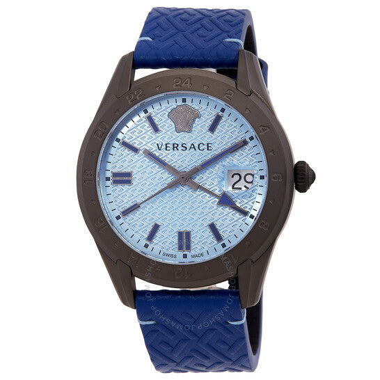 Versace, Greca Time Gmt Quartz Blue Dial Men's Watch