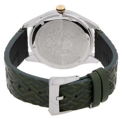Versace, Greca Time GMT Quartz Silver Dial Men's Watch