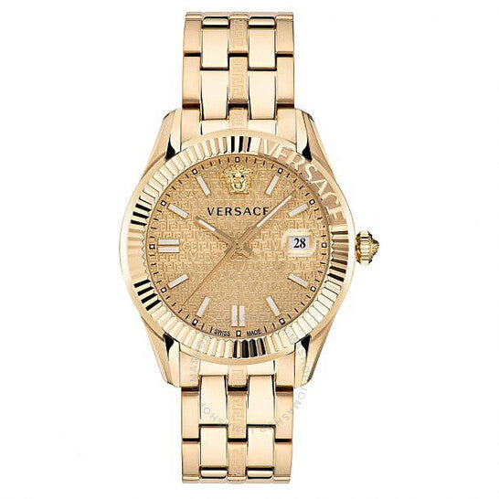 ساعة فيرساتشي، جريكا تايم كوارتز للرجال بمينا ذهبي