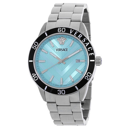 Versace, Greca Urban Quartz Turquoise Dial Men's Watch