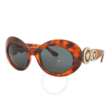 نظارة شمسية نسائية بيضاوية رمادية من فيرساتشي