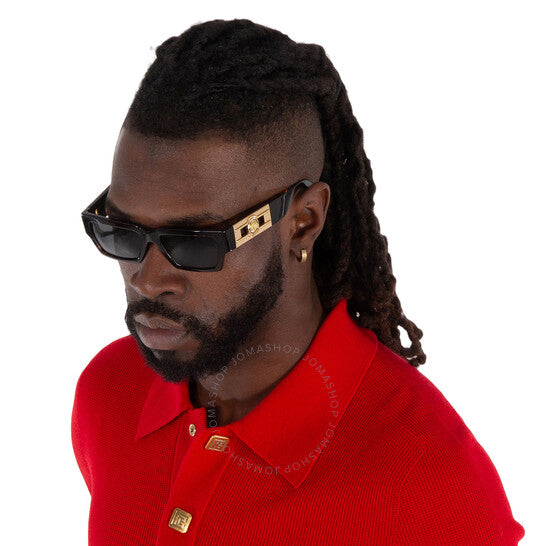 نظارة شمسية رجالية مستطيلة رمادية من فيرساتشي