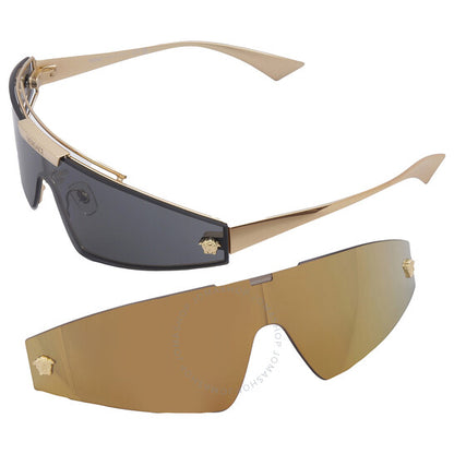 Versace, Grey Shield Ladies Sunglasses