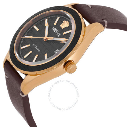 ساعة فيرساتشي هيلينيوم أوتوماتيكية للرجال بمينا أسود