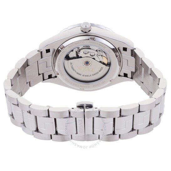 ساعة فيرساتشي هيلينيوم أوتوماتيكية للرجال بمينا فيروزي