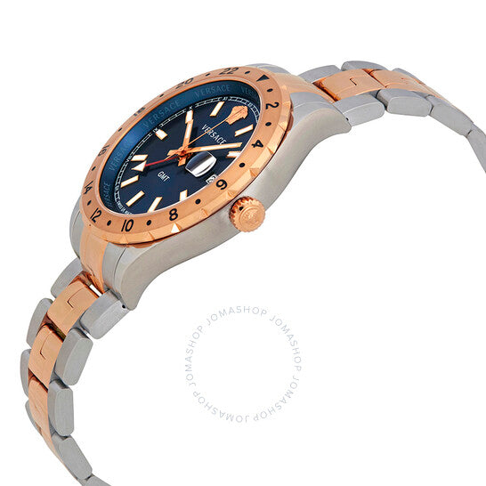 ساعة فيرساتشي هيلينيوم جي إم تي للرجال بمينا أزرق