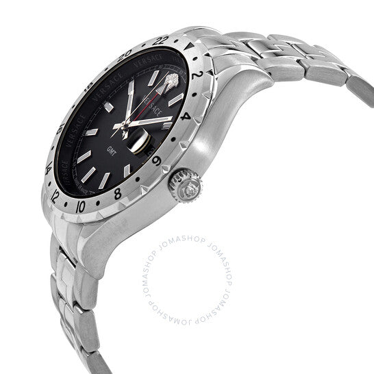 Versace, Hellenyium GMT Black Dial Men's Watch V1102 0015