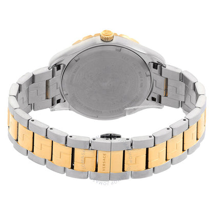 ساعة فيرساتشي هيلينيوم جي إم تي كوارتز للرجال بمينا أخضر