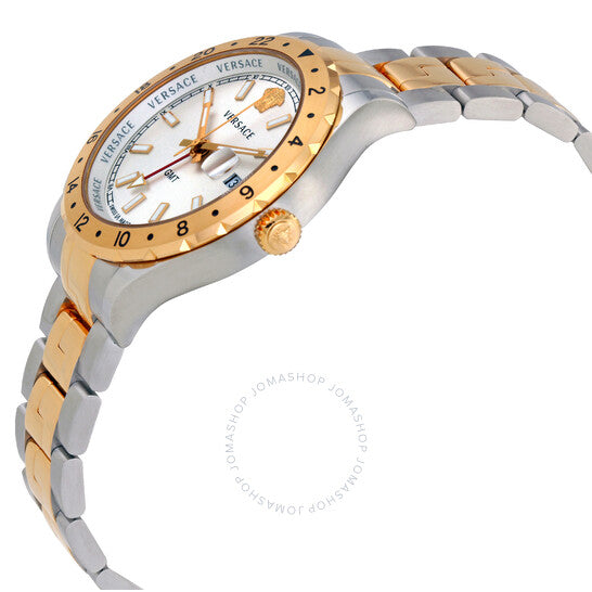 ساعة فيرساتشي هيلينيوم جي إم تي للرجال بمينا فضي