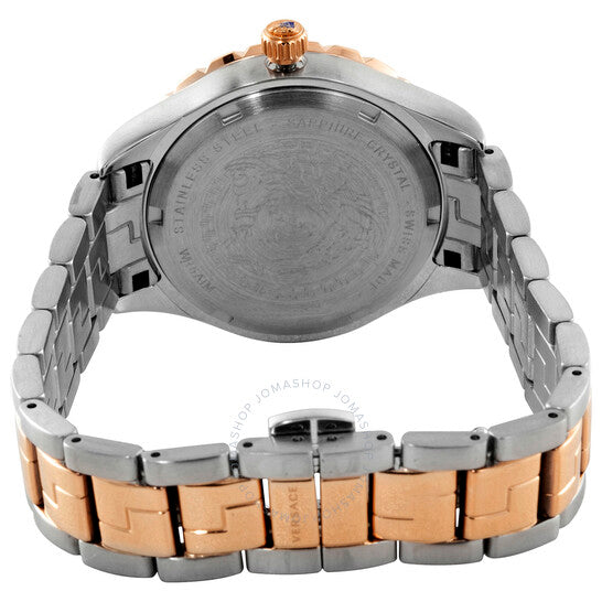 ساعة فيرساتشي هيلينيوم كوارتز بمينا زرقاء للنساء