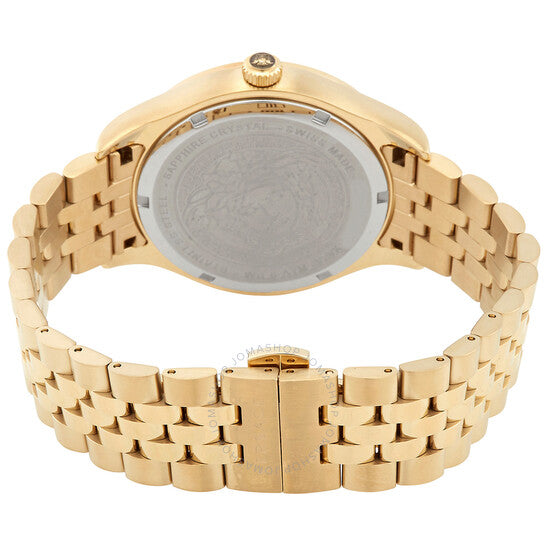 ساعة فيرساتشي هيلينيوم كوارتز للرجال بمينا فضي