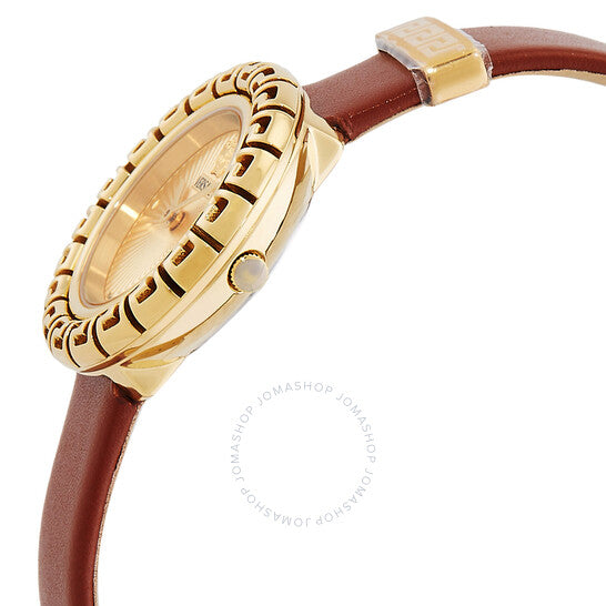 ساعة فيرساتشي لا جريكا كوارتز بمينا ذهبية للنساء