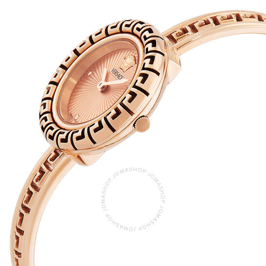 Versace, La Greca Quartz Rose Gold Dial Ladies Watch