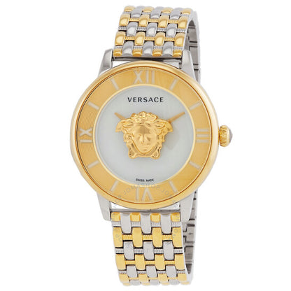 Versace, La Medusa Quartz Silver Dial Two-Tone Ladies Watch