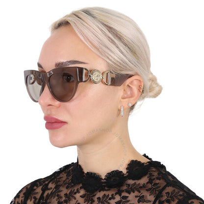 Versace, Light Brown Cat Eye Ladies Sunglasses