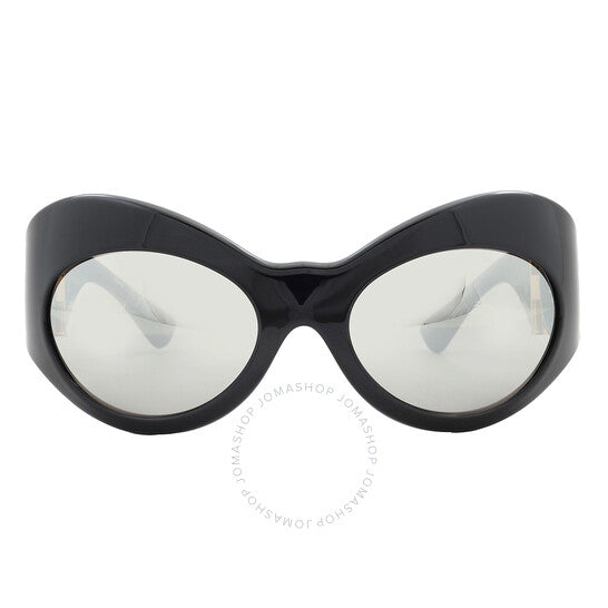 نظارة شمسية نسائية من فيرساتشي، رمادي فاتح، غير منتظمة الشكل