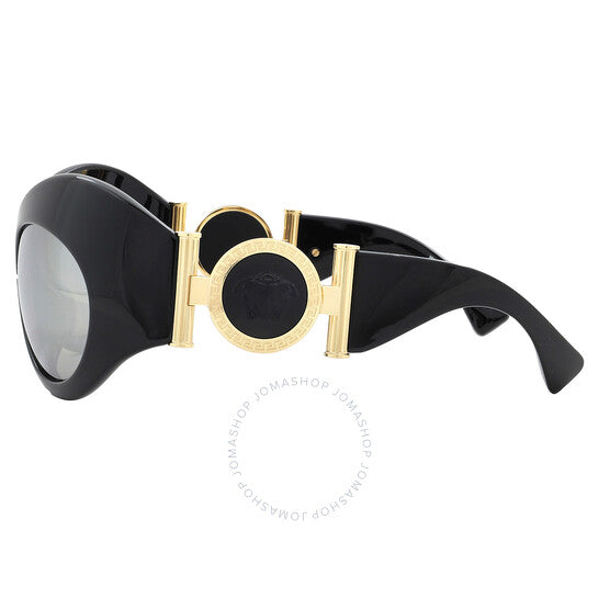 نظارة شمسية نسائية من فيرساتشي، رمادي فاتح، غير منتظمة الشكل