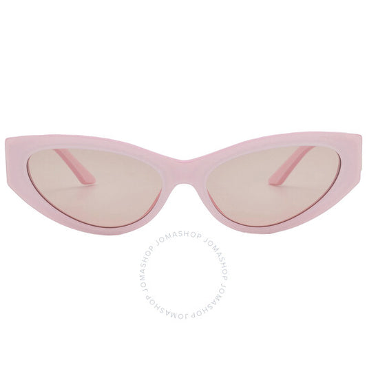 Versace, Light Pink Mirror Silver Cat Eye Ladies Sunglasses