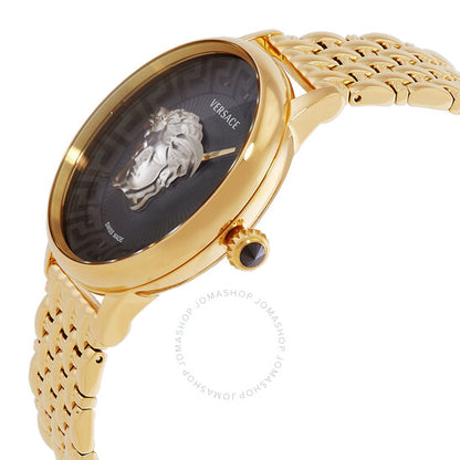 ساعة فيرساتشي ميدوسا كوارتز نسائية بمينا سوداء