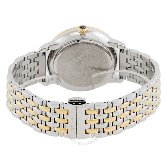 ساعة فيرساتشي ميدوسا كوارتز بمينا فضية للنساء