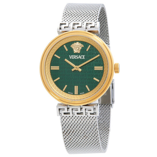 ساعة فيرساتشي ميثوس كوارتز نسائية بمينا أخضر