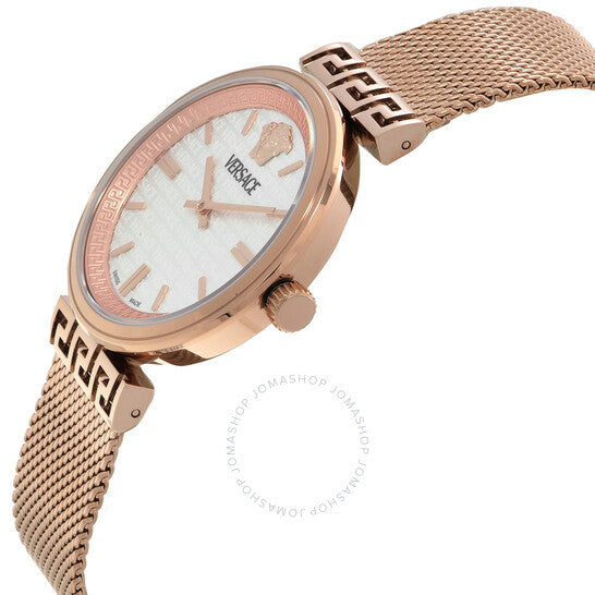 ساعة فيرساتشي ميثوس كوارتز نسائية بمينا فضي