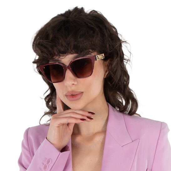 Versace, Pink Gradient Butterfly Ladies Sunglasses
