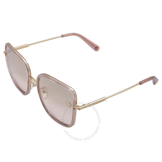 Versace, Pink Mirror Gradient Square Ladies Sunglasses