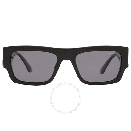 نظارة شمسية مستطيلة مستقطبة للرجال من فيرساتشي، رمادية داكنة