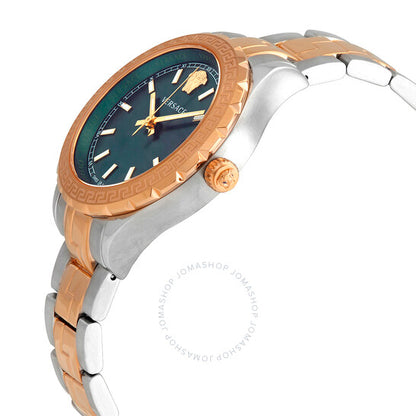 ساعة فيرساتشي كوارتز نسائية بمينا أخضر V1205 0016