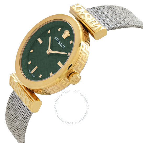 ساعة فيرساتشي ريجاليا كوارتز نسائية بمينا أخضر