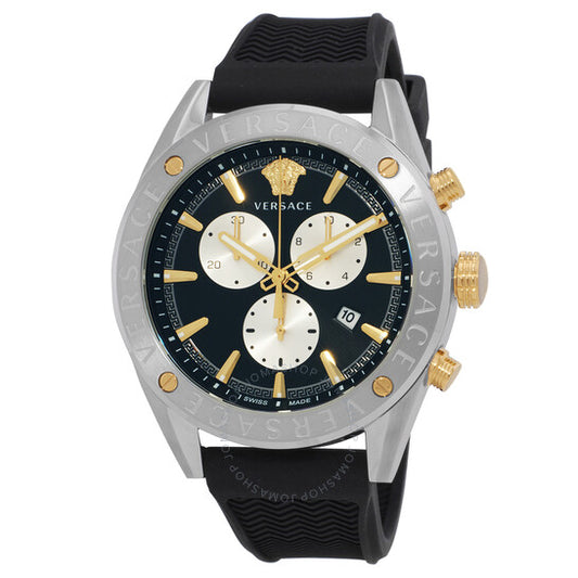 Versace, V-Chrono Chronograph Quartz Black Dial Men's Watch