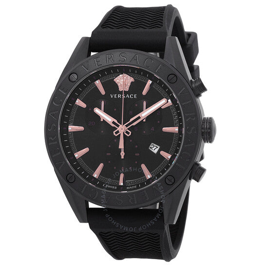 Versace, V-Chrono Quartz Black Dial Men's Watch