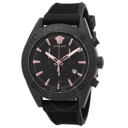 Versace, V-Chrono Quartz Black Dial Men's Watch