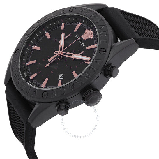 Versace, V-Chrono Quartz Black Dial Men's Watch