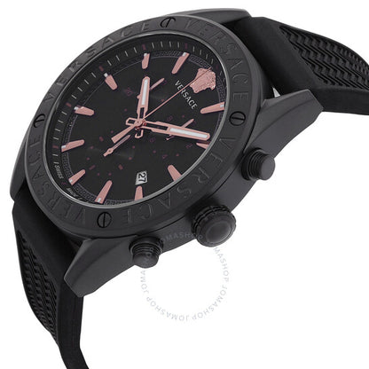 Versace, V-Chrono Quartz Black Dial Men's Watch